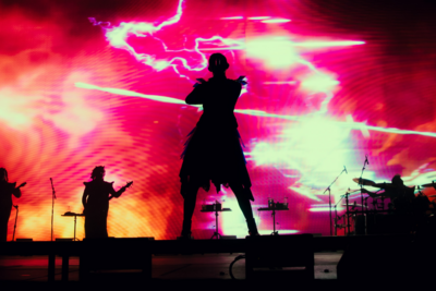 On stage media image